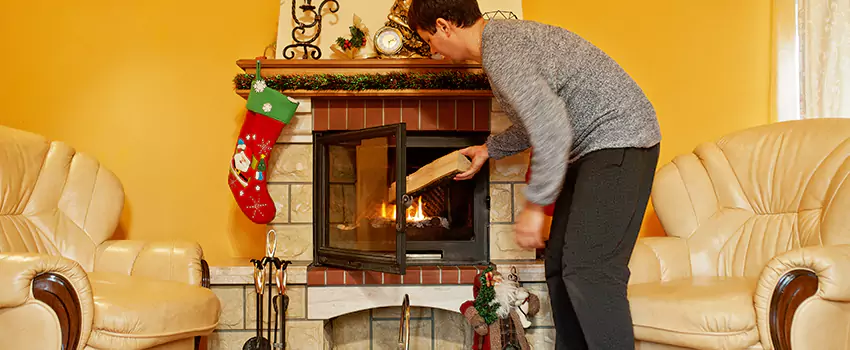 Rusted Metal Fireplace Restoration in Hamilton, Ohio